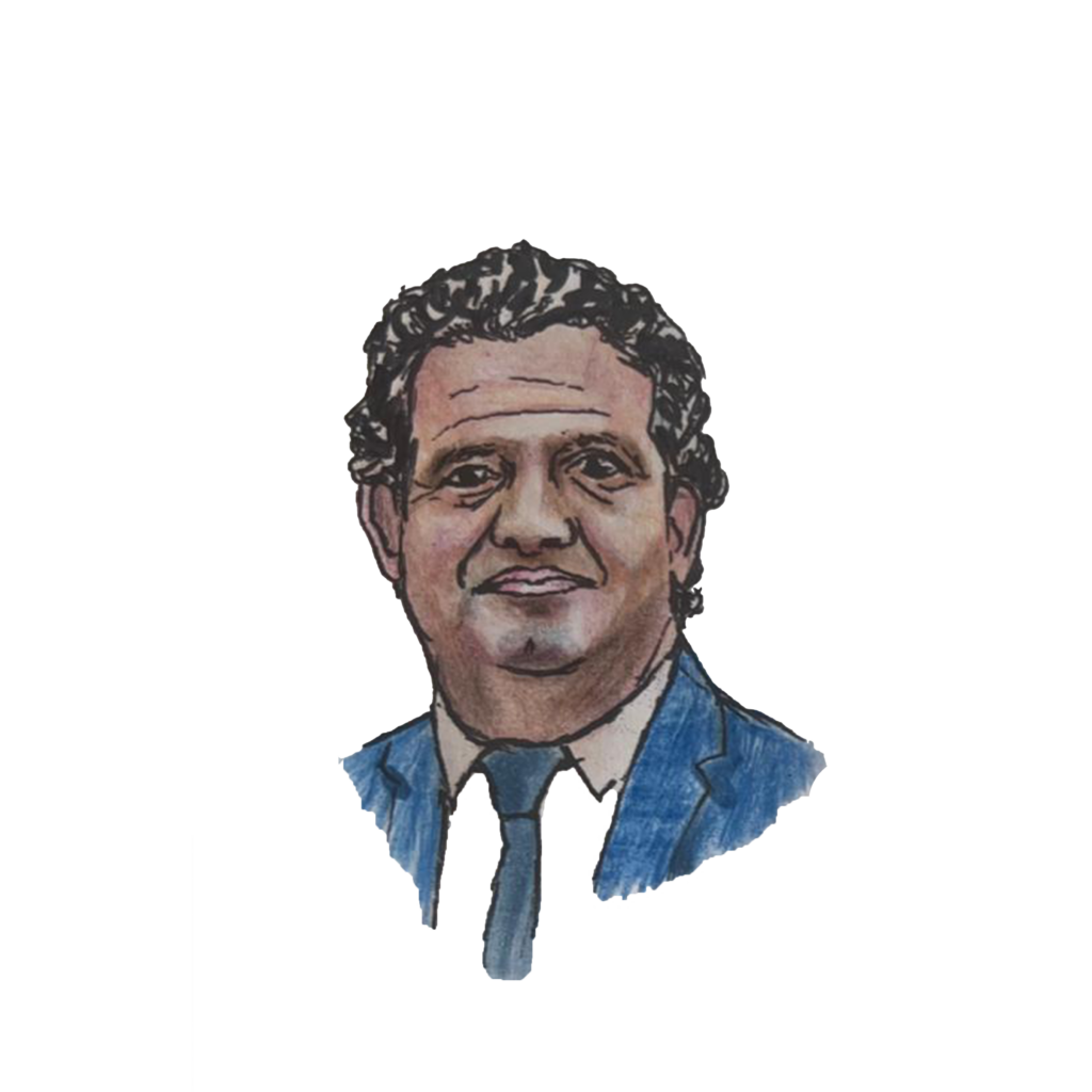 Illustration Dr. Adnan al Bursh von August Malz