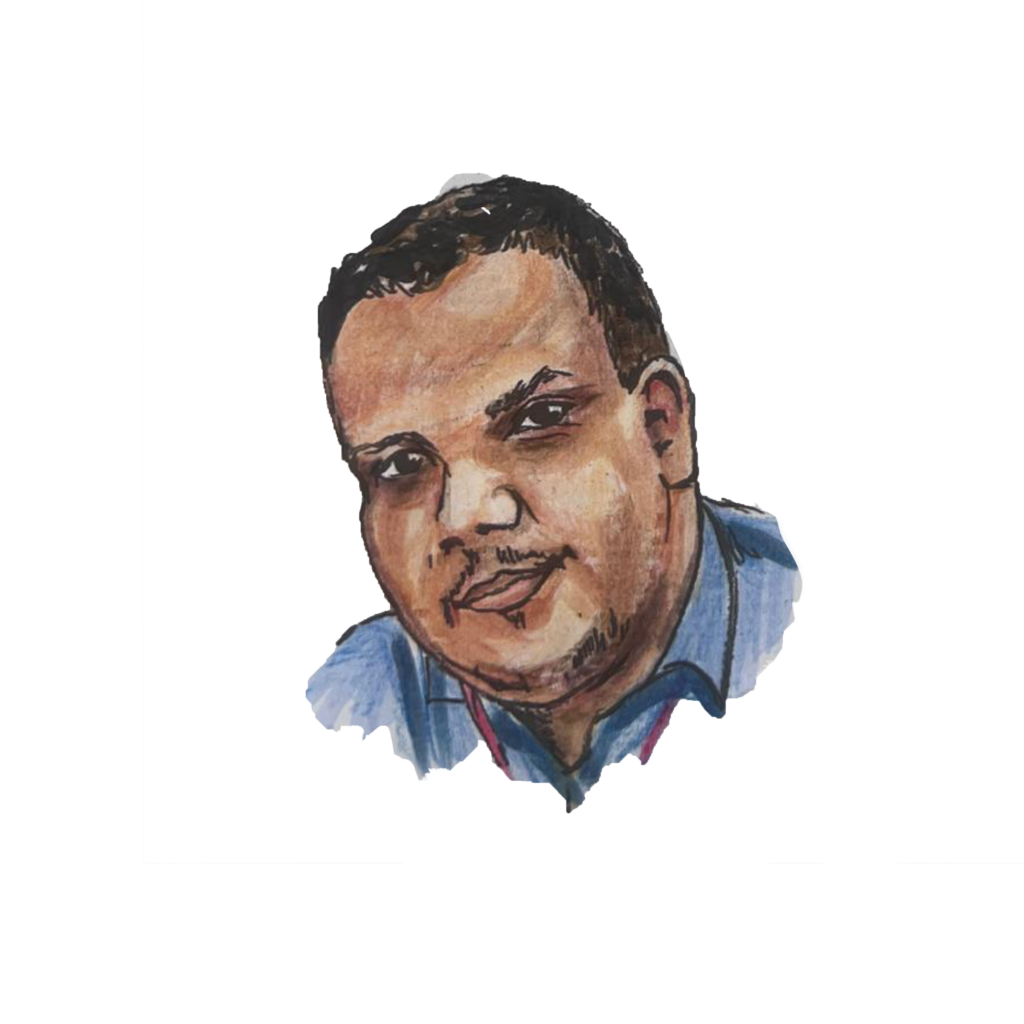 Illustration Dr. Khaled al Serr von August Malz